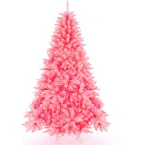 pink artificial Christmas tree