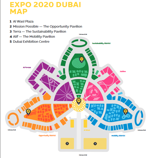 EXPO 2020 DUBAI MAP