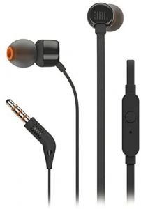 JBL - T110 Wired Universal In-Ear Headphone, Black 