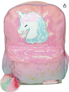Sparkly Unicorn glitter backpack from Amazon.ae