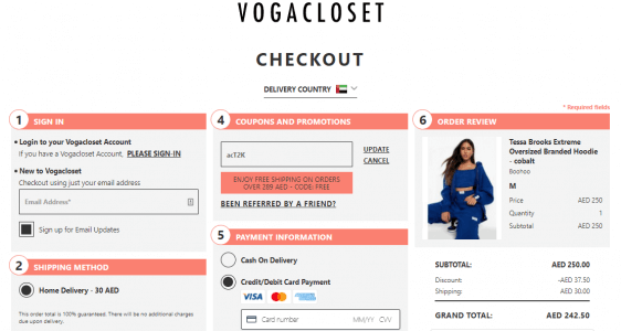How to use vogacloset coupon